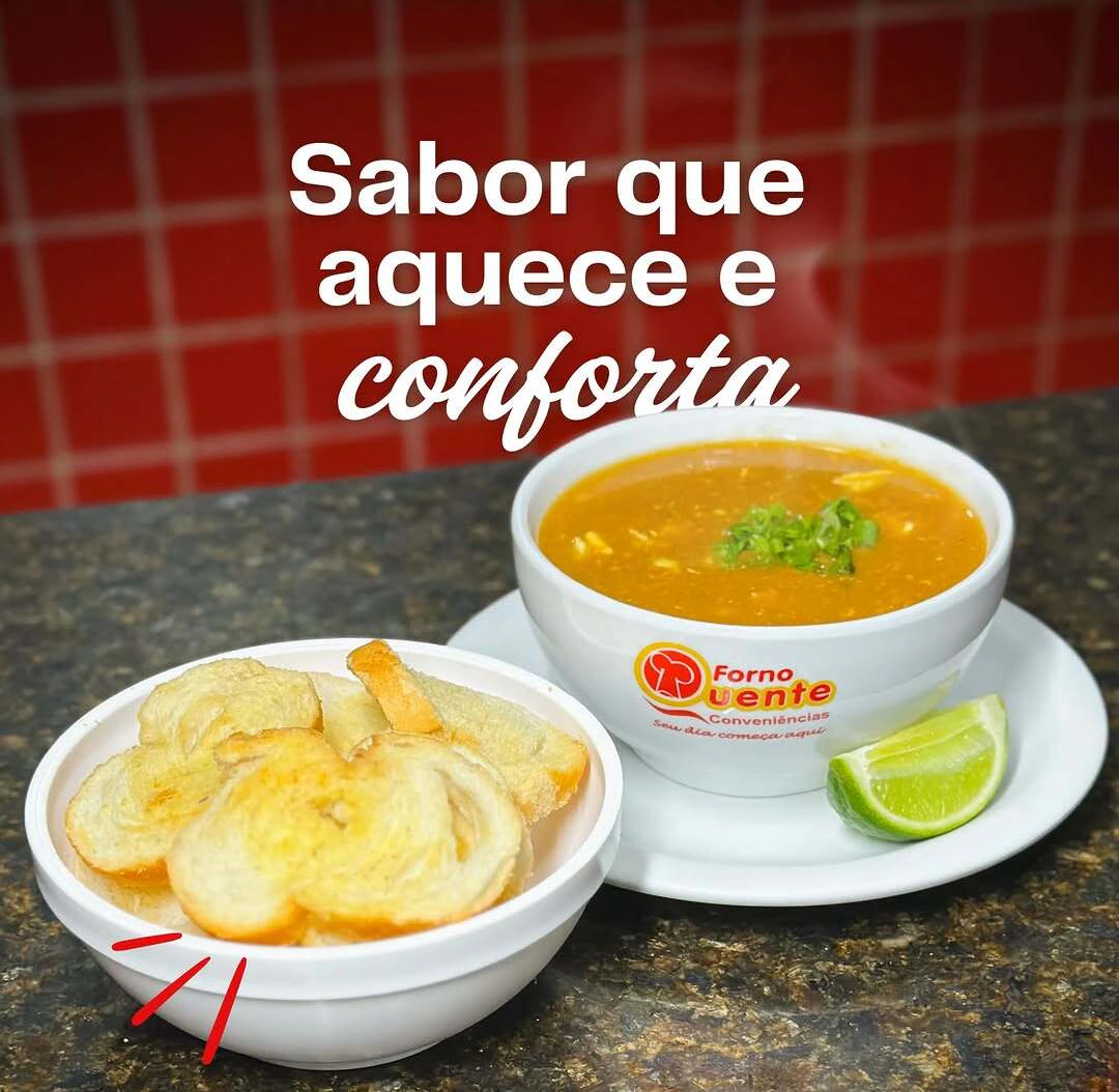 Conteúdo para redes desenvolvido para Padaria Forno Quente